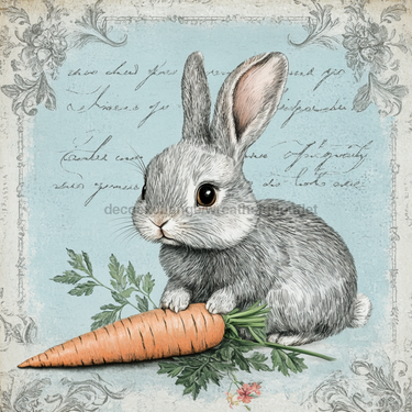 Easter Rabbit Sign, DCO-13263, Sign For Wreath, 10x10